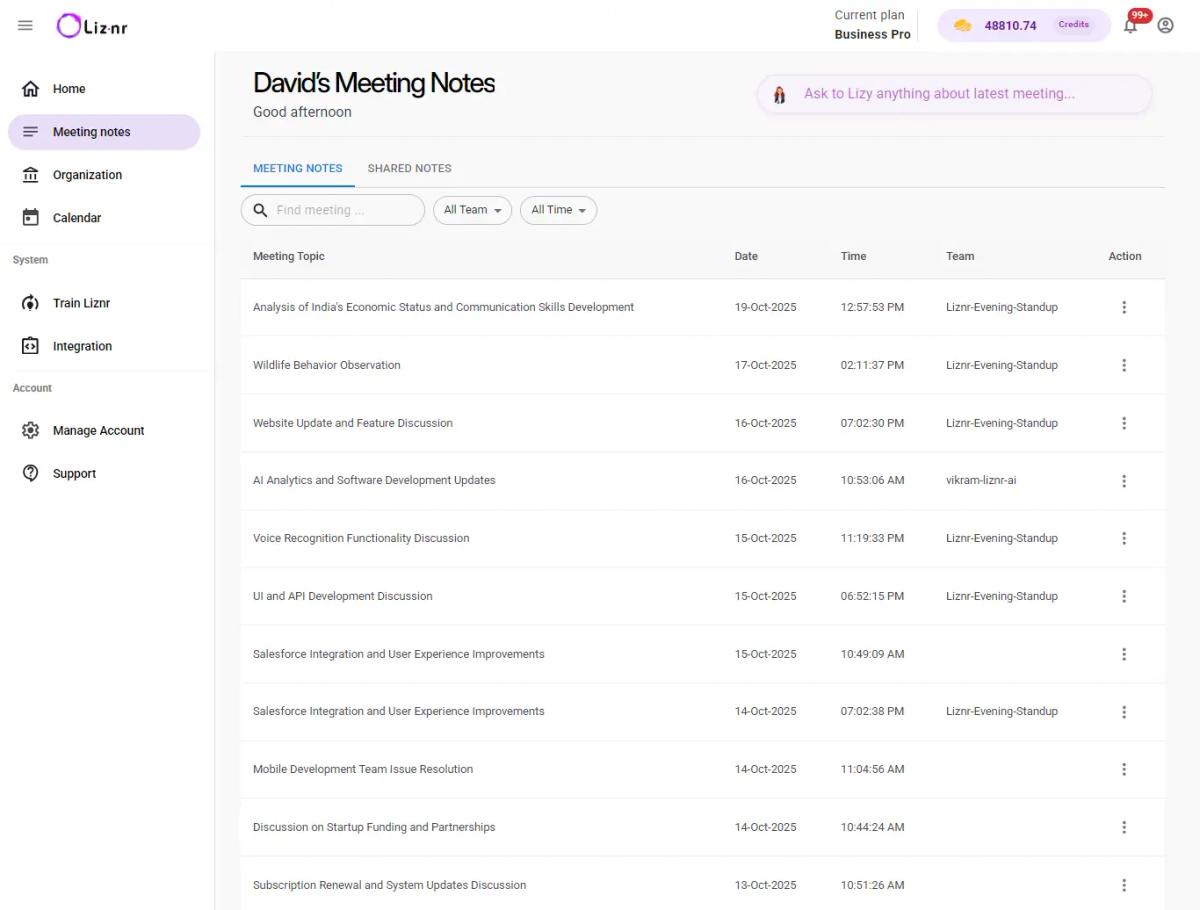 Meeting Search