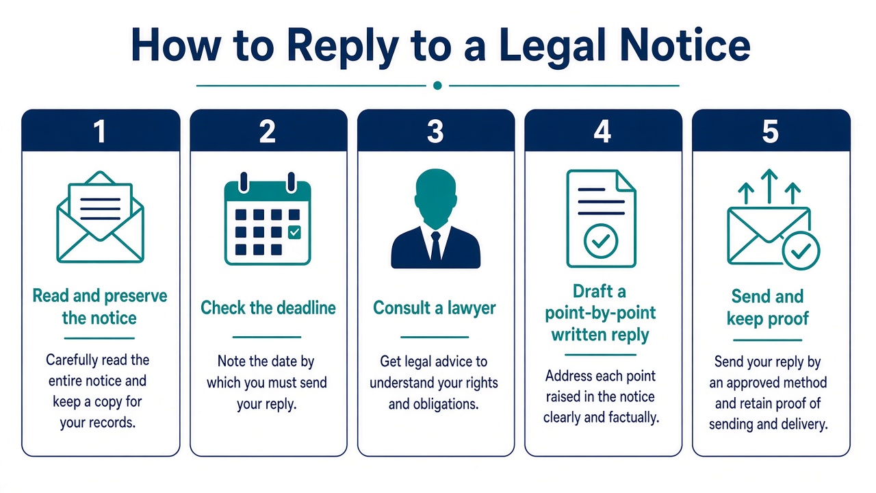 How to reply to a legal notice in five steps